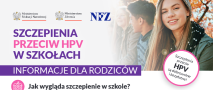 plakat o szczepieniu przeciw HPV w szkołach